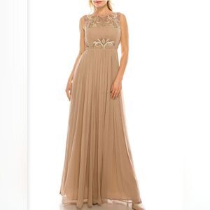 Formal Aidan Mattox Sleeveless Sequin Embellished Chiffon Dress Sz 2